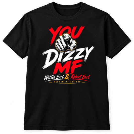 Black You Dizzy MF graphic T-shirt front